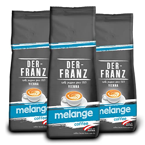 Der-Franz Melange Kaffee, ganze Bohne, 3 x 500 g von Der-Franz