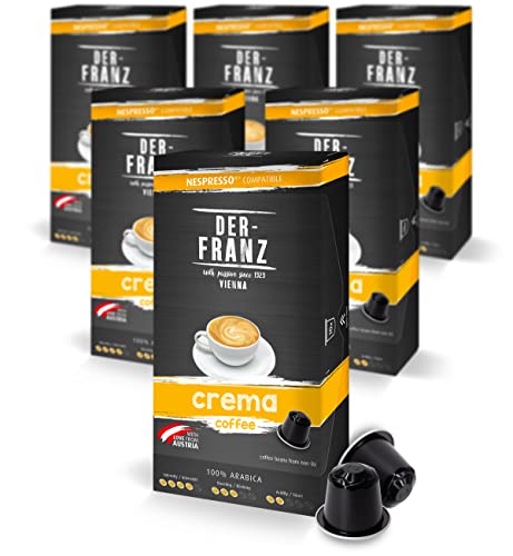 Nespresso kompatible Kaffee Kapseln, 6 x 10 Kapseln, Crema von Der-Franz