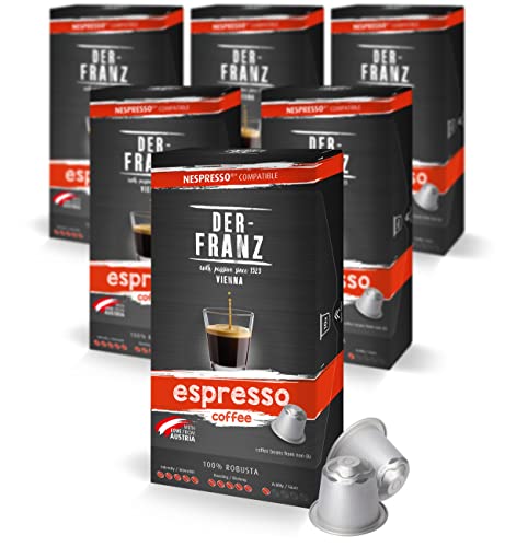 Nespresso kompatible Kaffee Kapseln, 6 x 10 Kapseln, Espresso von Der-Franz