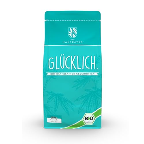 Der Hanfbayer® Bio Hanfblätter Tee 100g [MILDER KRÄUTERTEE] - Premium Qualität aus biologischem Anbau - THC-frei, vegan, schonend getrocknet - Abendtee - Ideal für Relax Momente und eine ruhige Nacht von Der Hanfbayer