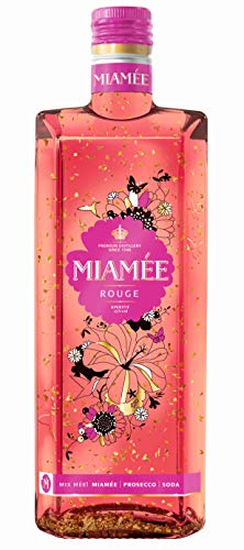 MIAMÉE ROUGE Aperitif-Likör 15% vol. - fruchtig unbeschwerter Genuss aus spritziger Waldbeere, erfrischender Quitte und einem Hauch Hibiskus, mit feinem Goldschimmer veredelt (1 x 0,7 l) von Der Lachs