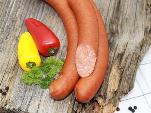 DER PFARÖLLER Debrecziner – 3 Paar (6 Stück, 500g) – Würzige, leicht geräucherte Würstchen nach ungarischem Rezept – Perfekt für Grillen & Eintöpfe von Der Pfaröller