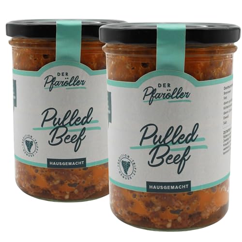 DER PFARÖLLER Pulled Beef 4 Gläser á 400g – Langsam gegartes, zartes Rindfleisch in BBQ-Soße – Perfekt für Sandwiches, Tacos & schnelle Mahlzeiten DER PFARÖLLER Pulled Beef 4 Gläser á 400g – Langsam gegartes, zartes Rindfleisch in BBQ-Soße – Perfekt für Sandwiches, Tacos & schnelle Mahlzeiten von Der Pfaröller