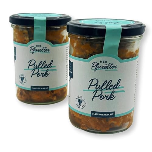 DER PFARÖLLER Pulled Pork 4 Gläser á 400g – Zartes, langsam gegartes Schweinefleisch in BBQ-Sauce – Perfekt für Burger, Sandwiches & schnelle Gerichte DER PFARÖLLER Pulled Pork 4 Gläser á 400g – Zartes, langsam gegartes Schweinefleisch in BBQ-Sauce – Perfekt für Burger, Sandwiches & schnelle Gerichte von Der Pfaröller