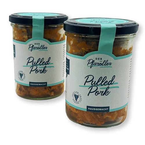 DER PFARÖLLER Pulled Pork im Glas – 2 Gläser á 400g (800g) – Zartes, langsam gegartes Schweinefleisch in BBQ-Sauce – Perfekt für Burger, Sandwiches & schnelle Gerichte DER PFARÖLLER Pulled Pork im Glas – 2 Gläser á 400g (800g) – Zartes, langsam gegartes Schweinefleisch in BBQ-Sauce – Perfekt für Burger, Sandwiches & schnelle Gerichte von Der Pfaröller