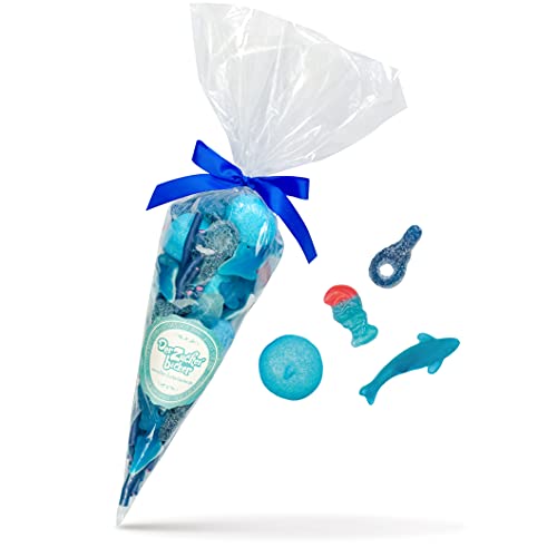 Blauwahl - Süßigkeiten-Tüte mit bestem Fruchtgummi-Mix in der Farbe blau, süße Geschenk-Idee von Der Zuckerbäcker