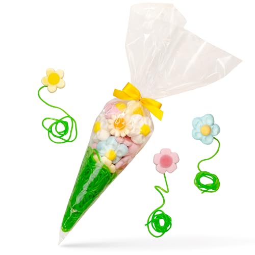 Blumenstrauß in der Tüte – leckere Fruchtgummi-Schnüre, Marshmallow-Blumen und Fruchtgummi-Blumen in der Süßigkeiten-Tüte, schönes Geschenk Blumenstrauß in der Tüte – leckere Fruchtgummi-Schnüre, Marshmallow-Blumen und Fruchtgummi-Blumen in der Süßigkeiten-Tüte, schönes Geschenk von Der Zuckerbäcker