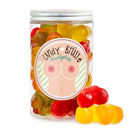 Candy Brüste – Fruchtgummi-Brüste in der Geschenk-Dose, lustiges Geschenk für den JGA, 18. Geburtstag und Mädelsabend von Der Zuckerbäcker