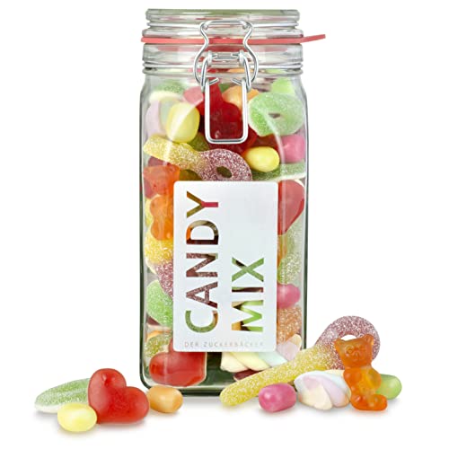 Candy Mix im Glas – toller Süßigkeiten-Mix im Geschenkglas, tolle Geschenkidee für Freunde und Familie von Der Zuckerbäcker