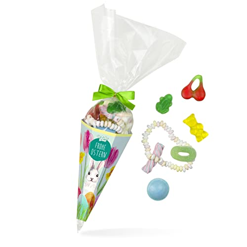 Frohe Ostern Zuckertüte – bunte Süßigkeiten-Mischung, tolle Geschenk-Idee für Ostern von Der Zuckerbäcker