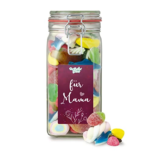 Für Mama – süßer Süßigkeiten-Mix im Naschglas, Geschenk-Idee für Mama für den Muttertag von Der Zuckerbäcker
