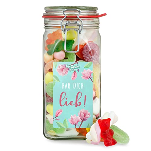 Hab Dich Lieb Süßigkeitenglas – süßer Nasch-Mix im Geschenkglas, tolles Geschenk für Valentinstag, für Freund, Freundin oder Familie Hab Dich Lieb Süßigkeitenglas – süßer Nasch-Mix im Geschenkglas, tolles Geschenk für Valentinstag, für Freund, Freundin oder Familie von Der Zuckerbäcker