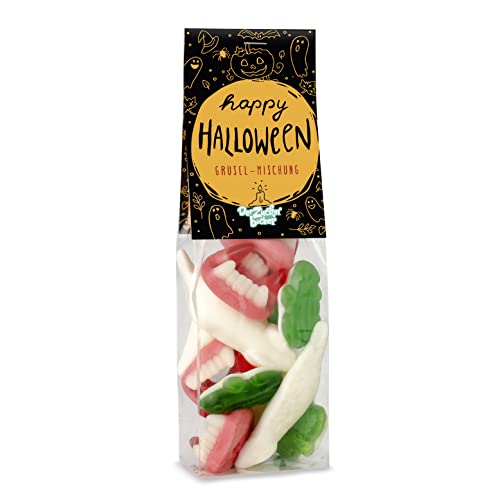 Happy Halloween – schrecklich-schöner Süßigkeiten-Mix im Geschenkbeutel, Geschenk-Idee Halloween von Der Zuckerbäcker