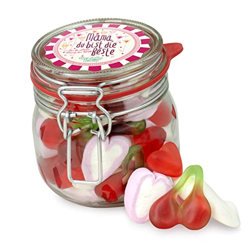 Mamas kleine Liebe, ein kleines Bügelglas mit 340 Gramm leckerer Süßigkeiten-Mischung für die tollste Mama auf der Welt, schönes Muttertagsgeschenk Mamas kleine Liebe, ein kleines Bügelglas mit 340 Gramm leckerer Süßigkeiten-Mischung für die tollste Mama auf der Welt, schönes Muttertagsgeschenk von Der Zuckerbäcker