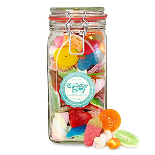 Omas Feinstes - Buntes Süßigkeiten-Glas, süßes Geschenk für Freunde und Familie… von Der Zuckerbäcker