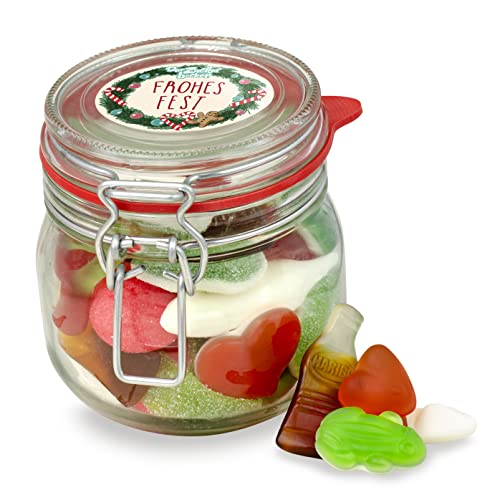 Omas kleines Weihnachtsglas - bunt gemischtes Einmachglas einer Süßigkeiten-Mischung aus Fruchtgummi und Schaumzucker, schön als Weihnachts-Geschenk Omas kleines Weihnachtsglas - bunt gemischtes Einmachglas einer Süßigkeiten-Mischung aus Fruchtgummi und Schaumzucker, schön als Weihnachts-Geschenk von Der Zuckerbäcker