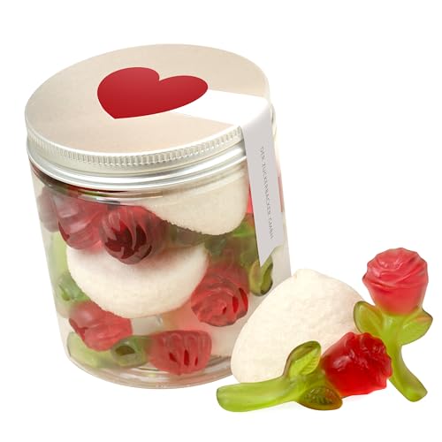 Rosen in der Dose – liebevoll gefüllt mit Fruchtgummi-Rosen & Marshmallow-Bällen – schönes Geschenk für Valentinstag & Hochzeiten Rosen in der Dose – liebevoll gefüllt mit Fruchtgummi-Rosen & Marshmallow-Bällen – schönes Geschenk für Valentinstag & Hochzeiten von Der Zuckerbäcker