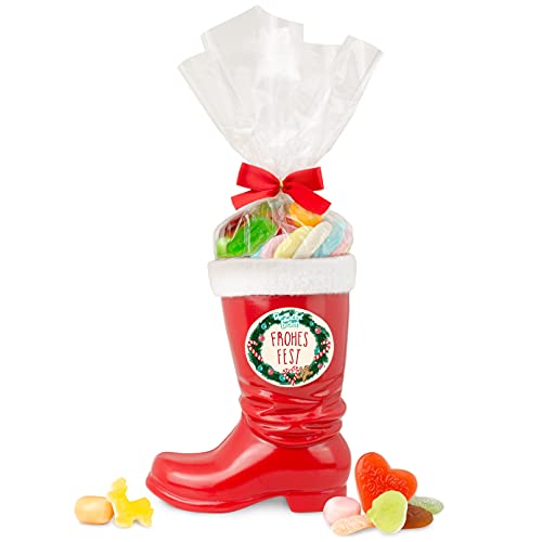 Santa Schmaus - Süßer Nikolaus Stiefel, 330g mit bestem Süßigkeiten-Mix, Tolles Nikolaus Geschenk von Der Zuckerbäcker