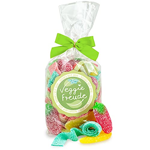 Saure Veggie Freude, 300 Gramm saure gelatinefreie Süßigkeiten in einem großen Beutel, süßes Geschenk für Vegetarier Saure Veggie Freude, 300 Gramm saure gelatinefreie Süßigkeiten in einem großen Beutel, süßes Geschenk für Vegetarier von Der Zuckerbäcker