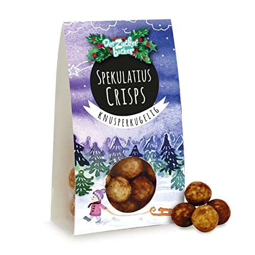Spekulatius Crisps, Knusperkugeln mit leckerem Spekulatius-Geschmack und Schokolade, 60 Gramm Naschportion, süße Geschenkidee zu Weihnachten von Der Zuckerbäcker