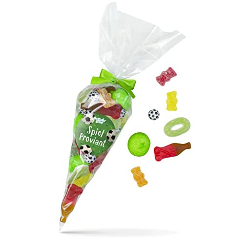 Spielproviant – kunterbunte Fußball-Süßigkeiten-Tüte, ideale Geschenk-Idee für Fußball-Fans und Fußball-Freunde Spielproviant – kunterbunte Fußball-Süßigkeiten-Tüte, ideale Geschenk-Idee für Fußball-Fans und Fußball-Freunde von Der Zuckerbäcker