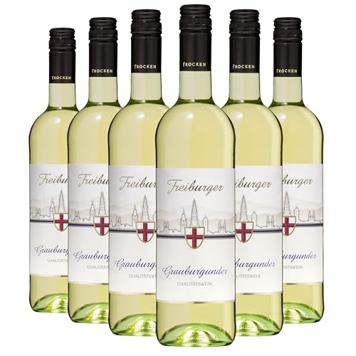 Wolfenweiler Freiburger Steinler Grauburgunder trocken - Weißwein aus dem Markgräflerland, fruchtig mit feinem Duft nach Melone und Mango (6 x 0,75l) von Der mit dem Wolf