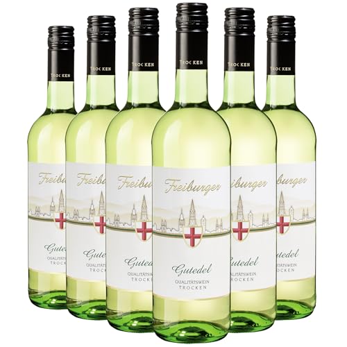Wolfenweiler Freiburger Steinler Gutedel Weißwein trocken - Mineralischer Weißwein aus Baden mit nussigen Aromen (6 x 0,75l) von Der mit dem Wolf