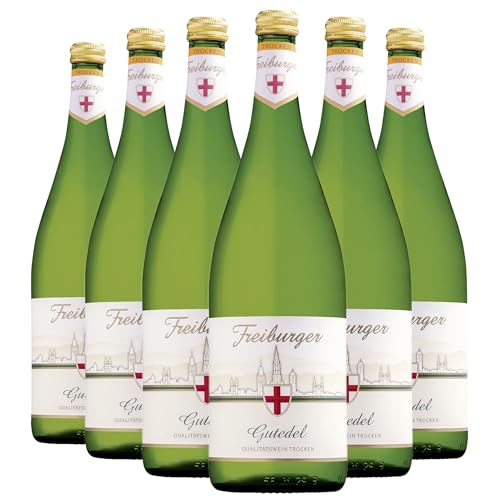 Wolfenweiler Freiburger Steinler Gutedel trocken - Weißwein würzig mit feinem Muskataroma - Markgräflerland, Baden (6 x 1,0L) von Der mit dem Wolf