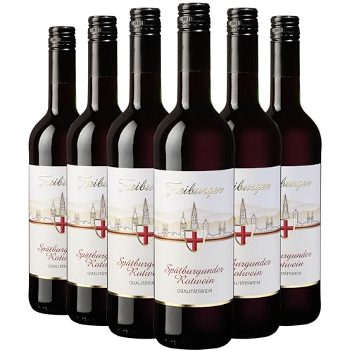 Wolfenweiler Freiburger Steinler Spätburgunder halbtrocken - Rotwein aus dem Markgräflerland, samtig mit kräftigem Burgunderaroma (6 x 0,75l) von Der mit dem Wolf