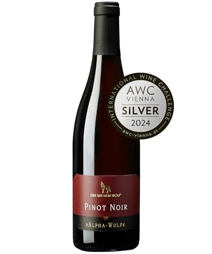 Wolfenweiler Pinot Noir ALPHA WOLF Spätburgunder trocken - Silber 2024 AWC Vienna - kräftiger Rotwein trocken mit samtiger und beeriger Note, aus Baden (1 x 0,75 l) von Der mit dem Wolf