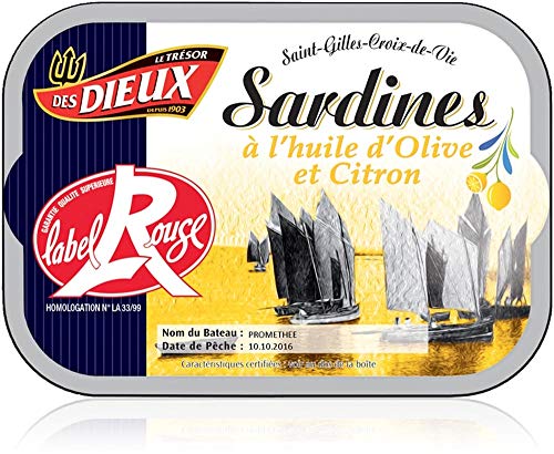 Sardinen in Olivenöl Extra mit Zitrone "Label Rouge" I Trésor des Dieux von Des Dieux