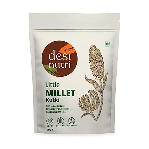 Desi Nutri Little Millet Grains | Millets | Natural Grains | Sama | Saame | Kutki | Little Millet - 500 gms | Rich in Fiber and Protein, Pack of 1 von Desi Nutri
