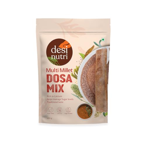 Desi Nutri Multi Millet Dosa Mix | Millet Dosa Mix | Dosa Batter with Millets | Instant Millet Dosa Mix - 450gms | Rich in Vitamins and Minerals von Desi Nutri