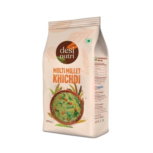 Desi Nutri Multi Millet Khichdi Mix - 450gm | Easy & Ready to Cook | Rich in Protein & High Fiber Kichadi Mix von Desi Nutri
