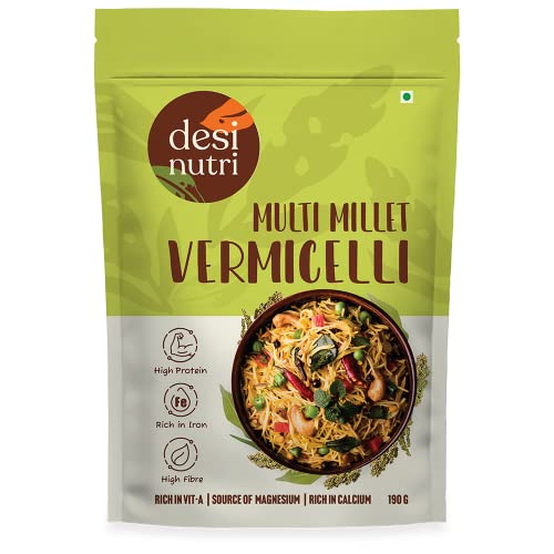Desi Nutri Multi Millet Vermicelli | Ready to Eat Vermicelli | Millet Vermicelli | Millet Vermicelli - 190 gms | Rich in Iron & Protein von Desi Nutri