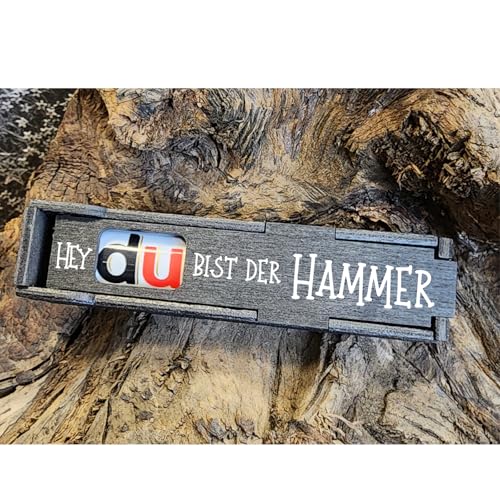 Du bist der Hammer - Schokoriegel Geschenkbox incl. Duplo Riegel, Geburtstag Geschenk für Freundin, Mann, Paar, Freundschaft, Jahrestag (Du bist der Hammer) von Designbysh