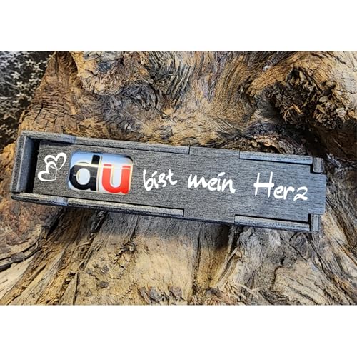 Du bist ein Herzmensch - Schokoriegel Geschenkbox incl. Duplo Riegel, Geburtstag Geschenk für Freundin, Mann, Paar, Freundschaft, Jahrestag (Du bist mein Herz) von Designbysh