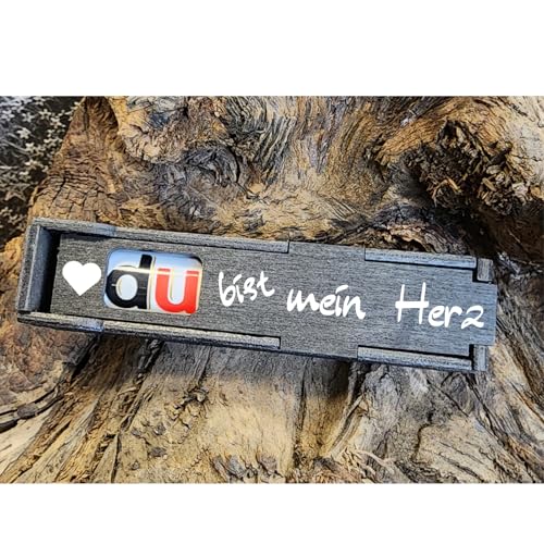 Du bist mein Herz - Schokoriegel Geschenkbox incl. Duplo Riegel, Geburtstag Geschenk für Freundin, Mann, Paar, Freundschaft, Jahrestag (Du bist mein Herz) von Designbysh