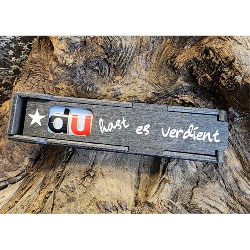 Du hast es verdient - Schokoriegel Geschenkbox incl. Duplo Riegel, Geburtstag Geschenk für Freundin, Mann, Paar, Freundschaft, Jahrestag (Du hast es verdient) von Designbysh