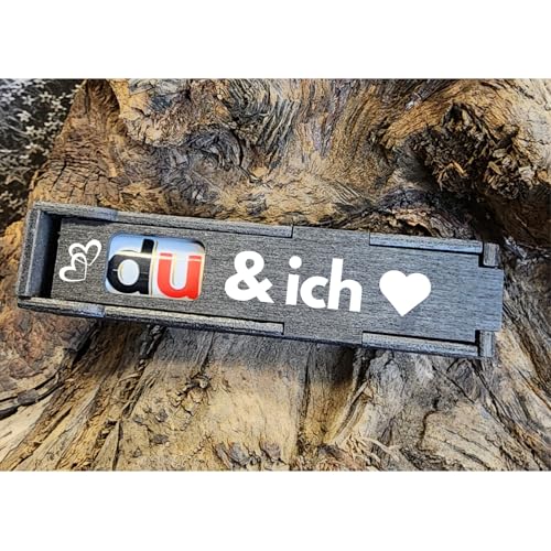 Du und ich - Schokoriegel Geschenkbox incl. Duplo Riegel, Geburtstag Geschenk für Freundin, Mann, Paar, Freundschaft, Jahrestag (Du & Ich) von Designbysh