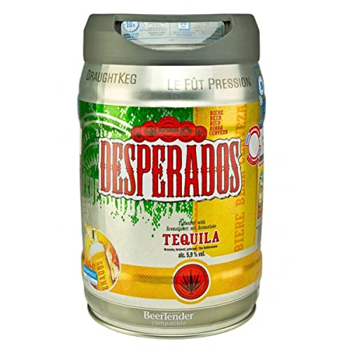 Desperados Bier mit Tequila im 5 Liter Fass inkl. Zapfhahn von Desperados