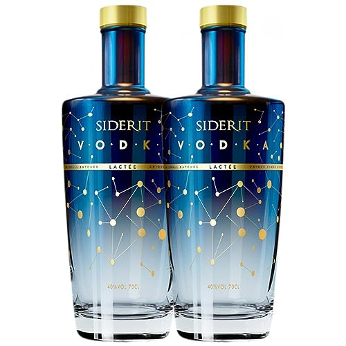 Wodka Siderit Lactèe 70 cl (Schachtel mit 2 Flaschen von 70 cl) von Destilería Siderit