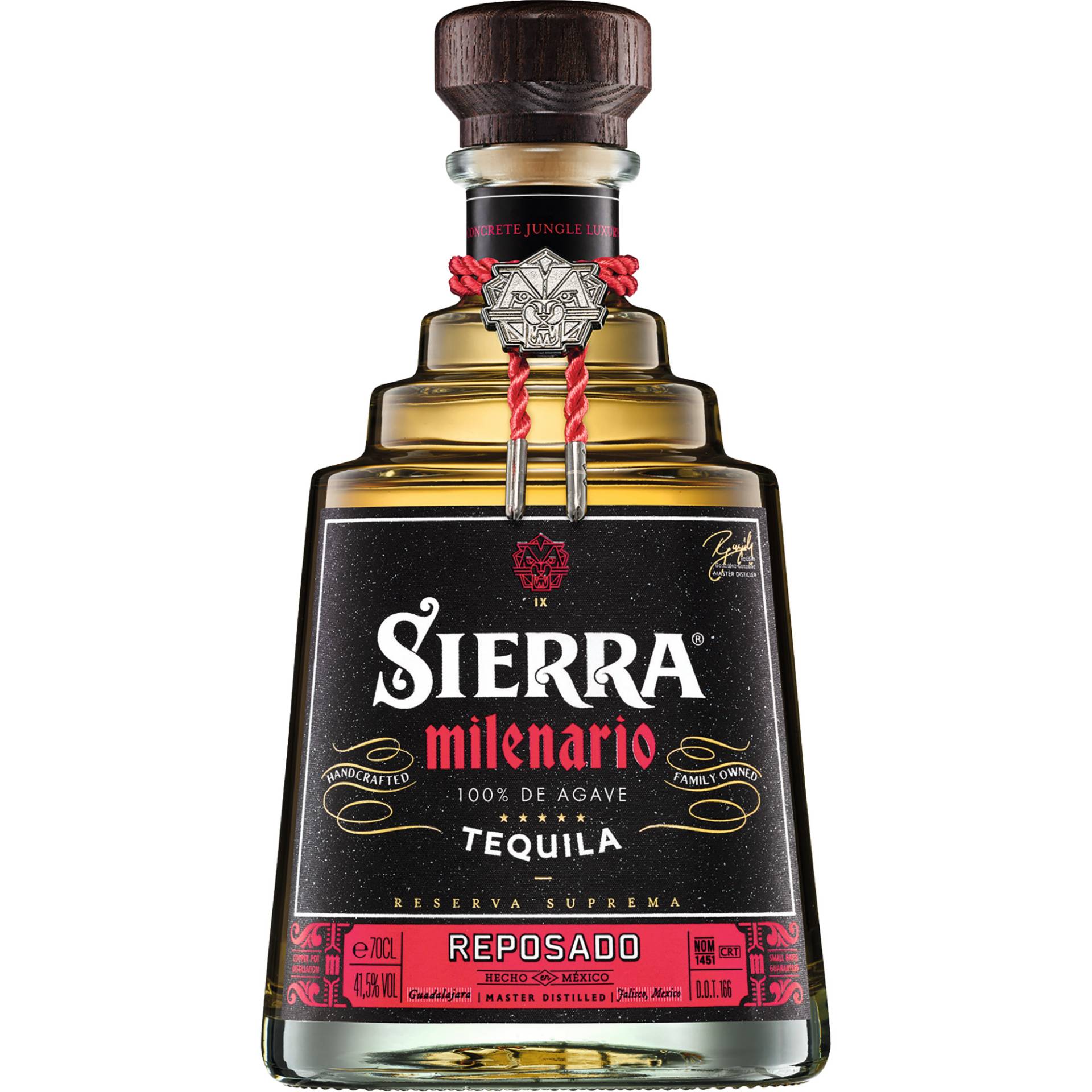 Sierra Milenario Reposado Tequila, 0,7 L, 41,5% Vol., Spirituosen von Destileria Sierra Unidas , Guadalajara, Jalisco / Borco-Marken-Import , Winsbergring 14-22 , 22525 Hamburg