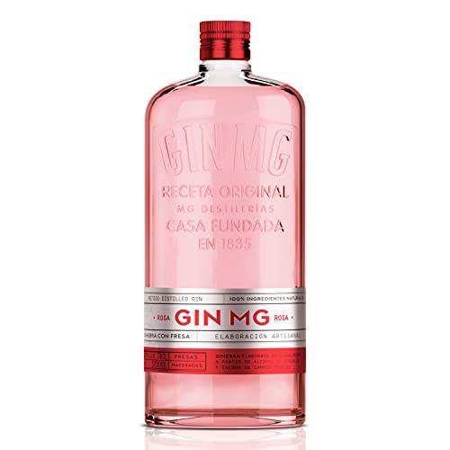 Gin MG Rosa 700 ml 37,5% Vol. Natürliche Aromen von mazerierten Erdbeeren Aus 100% naturlichen Zutaten Intensiver Geschmack von Erdbeeren Mit klassischen Wachholdernoten von GIN MG