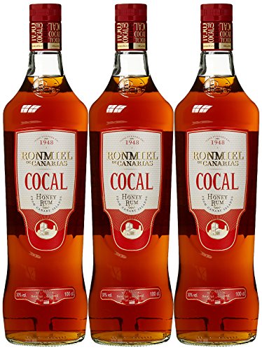 Destilerías San Bartolomé Ron Miel Cocal Honey Rum-Likör (3 x 1 l) von Destilerías San Bartolomé