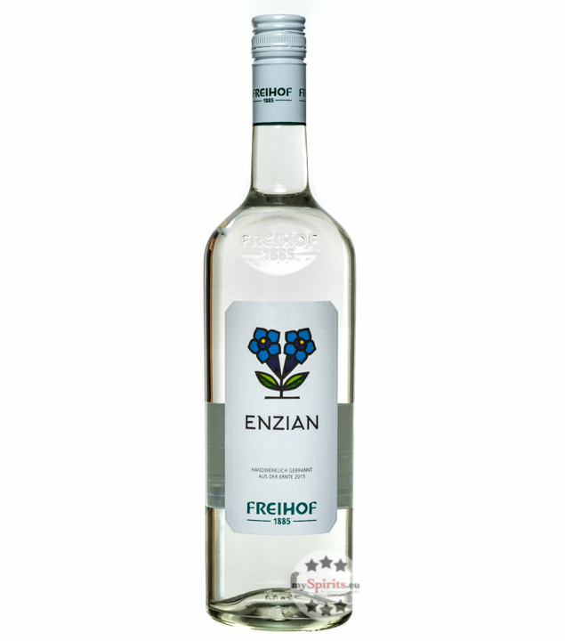 Freihof Enzian Schnaps  (38 % vol., 1,0 Liter) von Destillerie Freihof