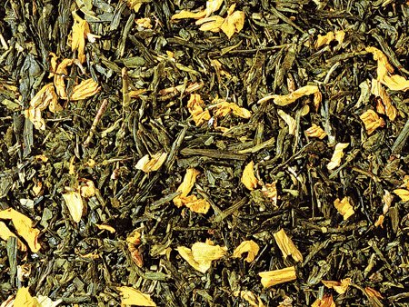 1kg - grüner Tee - Sencha - Pfirsich - aromatisierter Grüntee von D&B
