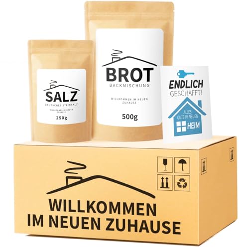 Detox Organica Einzugsgeschenk für Wohnung und Haus, Brot und Salz Geschenk zum Einzug, Traditionelles Einweihungsgeschenk im Mini-Umzugskarton von Detox Organica