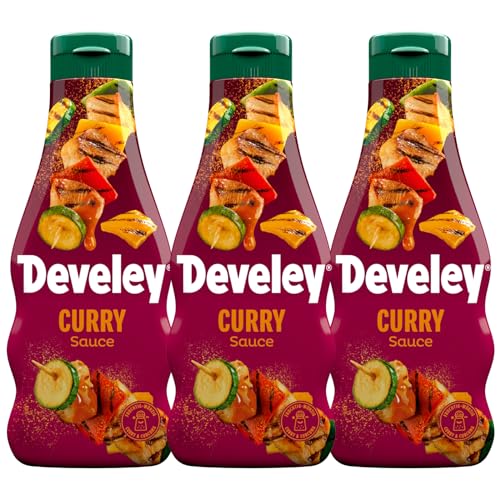 DEVELEY 3er Saucen Bundle, 3 * 250ml, Curry Sauce, Squeeze-Flasche, Curry Dip von Develey
