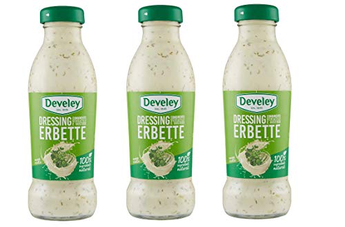 3x Develey Dressing Erbette Kräutersauce würzsauce Tafelsauce 100% natürliche Zutaten Glutenfrei Glasflasche 230ml von Develey